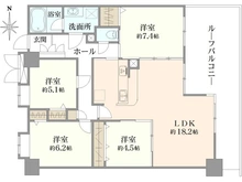 【千葉県/千葉市美浜区真砂】セザール検見川浜 間取り図
