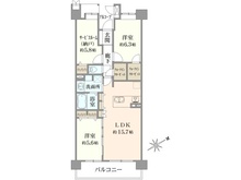 【千葉県/市川市南大野】クレストフォルム市川ウッドスクエア 間取り図