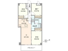 【千葉県/船橋市市場】ライオンズマンション船橋第六 間取り図