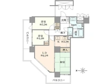 【千葉県/八千代市緑が丘】カムザ・スクエア八千代緑が丘タワーズ 間取り図