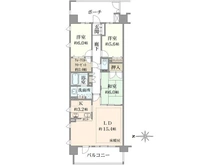 【神奈川県/川崎市中原区上小田中】ザ・クレストシティ センターコート 間取り図