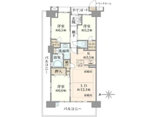 【千葉県/船橋市北本町】プラウド船橋五街区 間取り図