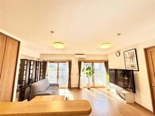 【神奈川県/川崎市幸区中幸町】ナイスアーバンステイツ川崎 LDK：キッチンからみたリビング