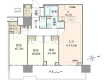 【東京都/中央区晴海】HARUMI FLAG SUN VILLAGE T棟  間取り図