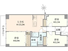 【東京都/江東区南砂】パークハイム東陽町 間取り図