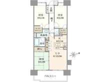 【東京都/江東区東砂】コスモ21ザ・ガーデンズフォート 間取り図