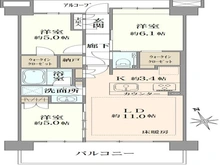 【東京都/江東区東砂】ジオ南砂町 間取り図