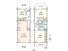 【千葉県/浦安市弁天】見明川住宅 76号棟 間取り図
