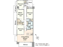 【東京都/練馬区氷川台】藤和シティホームズ氷川台 間取り図