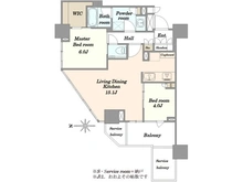 【東京都/豊島区池袋】Brillia Tower 池袋 West 間取り図