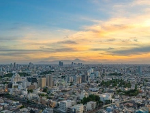 【東京都/豊島区南池袋】グランドミレーニア 眺望：夕景(ズームなし)