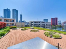 【東京都/中央区月島】THE パームス月島ルナガーデン 共用部：スカイファーム・シルバームーンテラス（10階）