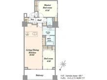 【東京都/中央区月島】THE パームス月島ルナガーデン 間取り図