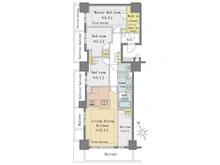 【東京都/多摩市関戸】ブリリア聖蹟桜ヶ丘ブルーミングテラス 間取り図