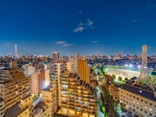 【東京都/豊島区北大塚】ステーションフロントタワー 眺望：バルコニーから（夜景）※ズームなし