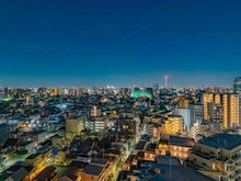 【東京都/豊島区北大塚】ステーションフロントタワー 眺望：バルコニーから（夜景）※ズームなし
