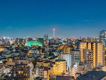 【東京都/豊島区北大塚】ステーションフロントタワー 眺望：バルコニーから（夜景）※ズーム有