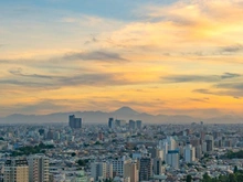 【東京都/豊島区南池袋】グランドミレーニア 眺望：夕景(ズームあり)