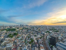 【東京都/豊島区南池袋】グランドミレーニア 眺望：夕景(ズームなし)