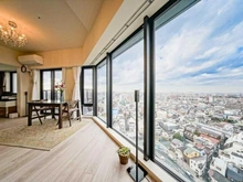 【東京都/北区上十条】ザ・タワー十条 リビング・ダイニング：ハイサッシ