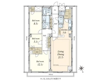 【東京都/新宿区四谷三栄町】ザ・ペアシティ四谷 間取り図