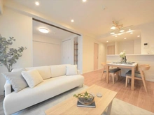 【神奈川県/川崎市中原区小杉御殿町】クレストフォルム武蔵小杉御殿町 リビング・ダイニング：（奥）洋室