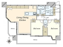 【東京都/港区高輪】ライオンズマンション高輪 間取り図