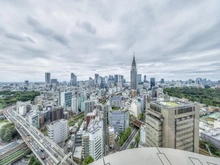 【東京都/渋谷区千駄ヶ谷】パークコート神宮北参道　ザ　タワー 共用部：フィーリングデッキ（屋上共用施設）からの眺望