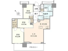 【神奈川県/海老名市扇町】グレーシアタワーズ海老名イースト 間取り図