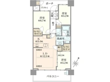 【神奈川県/相模原市南区相模大野】プラウドタワー相模大野 間取り図