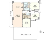 【神奈川県/海老名市中央】ダイアパレス海老名 間取り図
