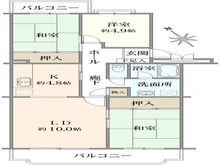 【神奈川県/厚木市愛甲】コープ野村厚木愛甲 2号棟 間取り図