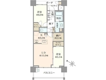 【神奈川県/相模原市南区相模大野】プラウドタワー相模大野 間取り図