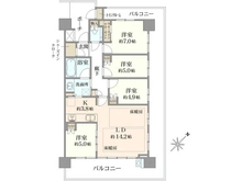 【神奈川県/相模原市南区相模大野】プラウドタワー相模大野 間取り図