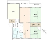 【神奈川県/横浜市緑区東本郷】横浜市緑区東本郷第2団地 2号棟 間取り図