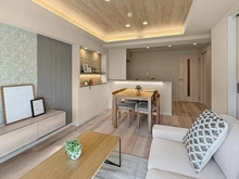 【神奈川県/横浜市西区平沼】モンテベルデ横浜 リビング・ダイニング：折り上げ天井/飾り棚造作