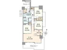 【神奈川県/横浜市神奈川区幸ケ谷】プラウド横浜幸ヶ谷 間取り図