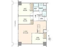 【神奈川県/横浜市磯子区岡村】ライオンズガーデン横浜蒔田 間取り図
