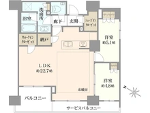 【神奈川県/横浜市西区花咲町】プラウド横浜桜木町 間取り図