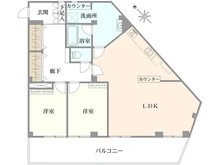 【神奈川県/横浜市中区山手町】山手町マンション 間取り図