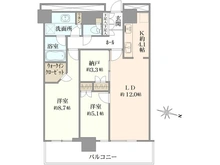 【神奈川県/川崎市中原区中丸子】リエトコート武蔵小杉イーストタワー 間取り図