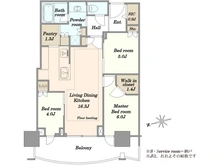 【東京都/中央区豊海町】ザ豊海タワーマリン＆スカイ WEST 間取り図