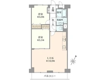 【神奈川県/横浜市西区宮ケ谷】三ツ沢ハイタウン1号棟 間取り図