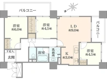 【神奈川県/横浜市中区山下町】ヴィルヌーブタワー横浜・関内 間取り図