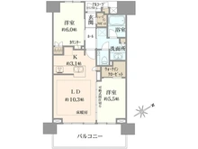 【神奈川県/横浜市神奈川区神奈川】プラウド東神奈川 間取り図
