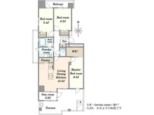 【神奈川県/横須賀市東逸見町】ウェルシティ横須賀ポートバレーヌ2番館 間取り図