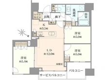 【神奈川県/横浜市西区花咲町】プラウド横浜桜木町 間取り図