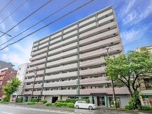 【神奈川県/横浜市南区浦舟町】横浜伊勢佐木南パーク・ホームズ 外観：外壁タイル貼り／前面棟無し