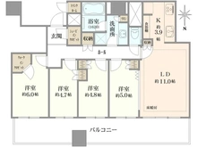 【東京都/中央区晴海】パークタワー晴海 間取り図