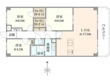 【神奈川県/横浜市南区蒔田町】ワコーレロイヤルヒルズ横浜蒔田 間取り図